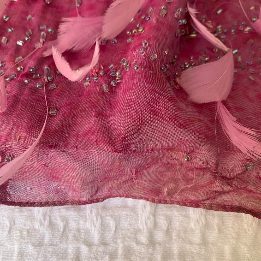 Terani Couture beaded and feathers dress size 12 - Picture 4 of 5